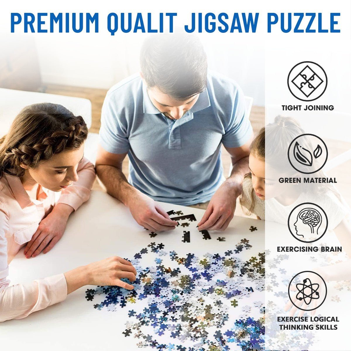 Watercolor Valentine Couple Puzzle | Romantic Horizontal Jigsaw Gift - Jigsaw Puzzle - BuyEcEc