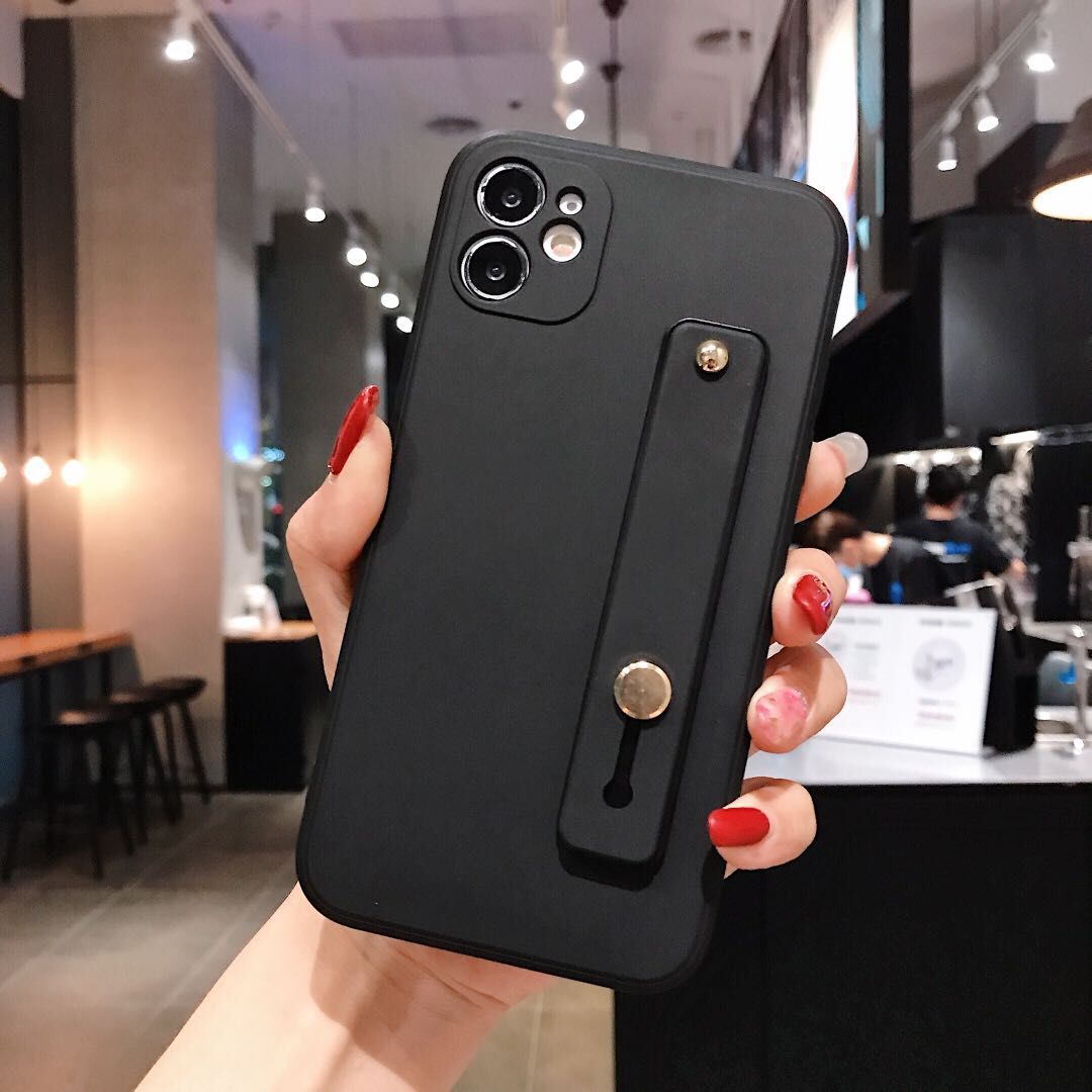 iPhone Case Cover Wrist Strap Black Color  - iPhoneCases - BuyEcEc