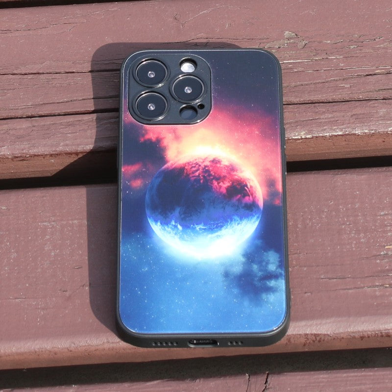 Glowing Earth Phone Case Aesthetic Cover iPhone 11 12 13 Pro Max Mini | iPhone X XS Max XR | iPhone 7 8 Plus Se 2020 070-AB-01-F1