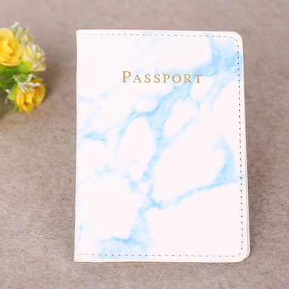 Fashion Women Men Passport Cover Pu Leather Marble Style Travel Id Credit Card Passport Holder Pocket Wallet Purse Bags Pouch 070-AA3-0001