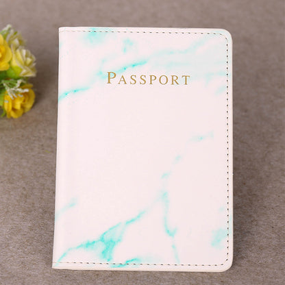 Fashion Women Men Passport Cover Pu Leather Marble Style Travel Id Credit Card Passport Holder Pocket Wallet Purse Bags Pouch 070-AA3-0001