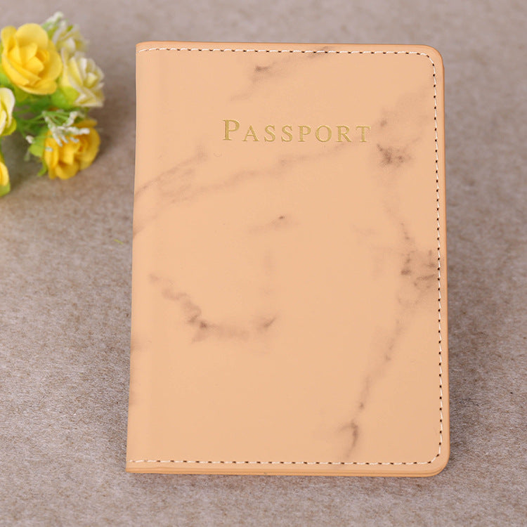 Fashion Women Men Passport Cover Pu Leather Marble Style Travel Id Credit Card Passport Holder Pocket Wallet Purse Bags Pouch 070-AA3-0001