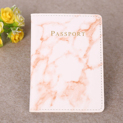 Fashion Women Men Passport Cover Pu Leather Marble Style Travel Id Credit Card Passport Holder Pocket Wallet Purse Bags Pouch 070-AA3-0001