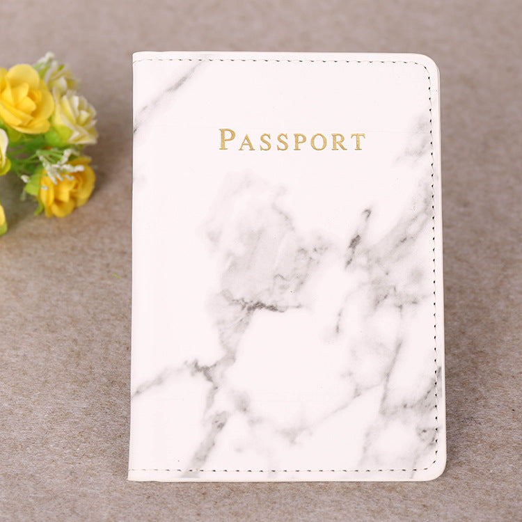 Fashion Women Men Passport Cover Pu Leather Marble Style Travel Id Credit Card Passport Holder Pocket Wallet Purse Bags Pouch 070-AA3-0001
