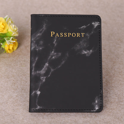 Fashion Women Men Passport Cover Pu Leather Marble Style Travel Id Credit Card Passport Holder Pocket Wallet Purse Bags Pouch 070-AA3-0001