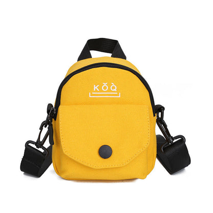 Small Canvas Fabric Handbag Casual Cross Body Shoulder Bag with Detachable Shoulder Strap for Girls Kids  067-AA3-0001