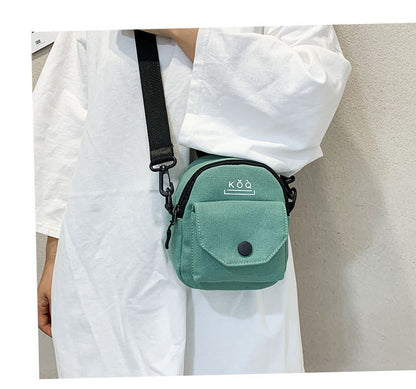 Small Canvas Fabric Handbag Casual Cross Body Shoulder Bag with Detachable Shoulder Strap for Girls Kids  067-AA3-0001