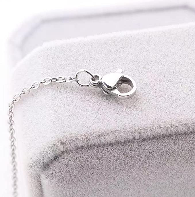 Romantic Heart Silver Drop Pendant Necklace For Women Anniversary Wedding Jewelry