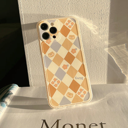 Cute Checkered Pattern Phone Case Cover | iPhone 11 12 13 Pro Max Mini | iPhone X XS Max XR | iPhone 7 8 Plus Se 2020 070-GJ1340712