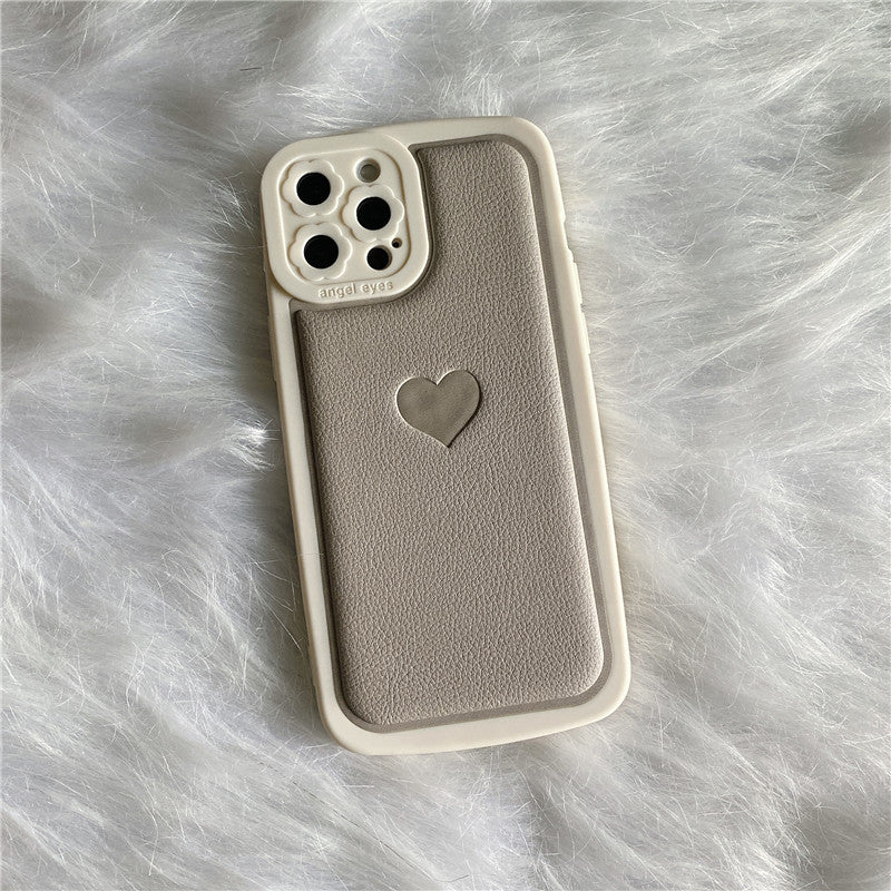 Embossed Love Heart Faux Leather Phone Case Cover | iPhone 11 12 13 Pro Max Mini | iPhone X XS Max XR | iPhone 7 8 Plus SE 2020 070-PG1367402