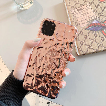 Electroplated 3D Metal Folded Phone Case Cover | iPhone 11 12 13 Pro Max Mini | iPhone X XS Max XR | iPhone 7 8 Plus SE 2020 070-SJBHIP01430