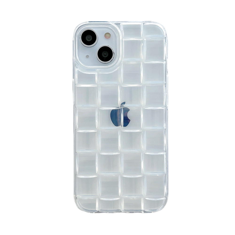 Rubik's Cube Grid Braided transparent TPU Phone Case  iPhone 13 12 11 Pro Max Mini X XS Max XR 7 8 Plus SE 2020 070-AA1-0006