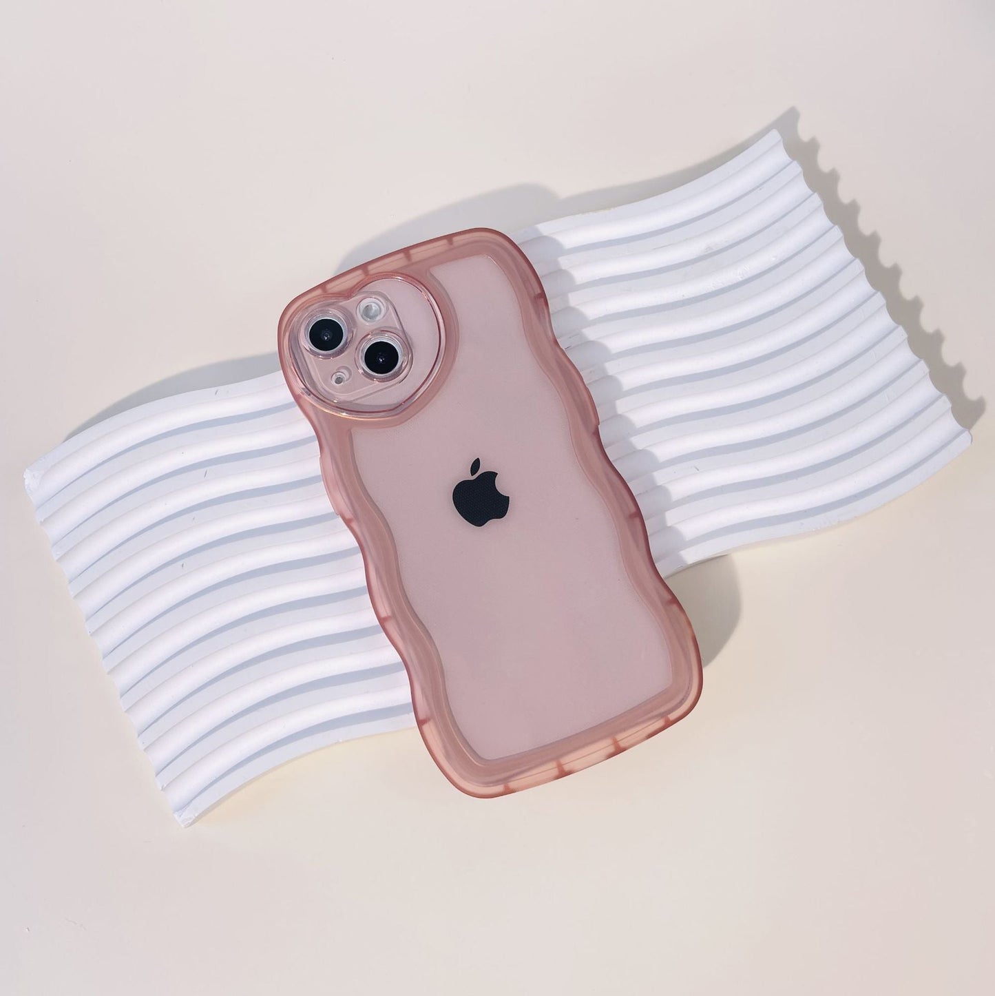 Color Wavy Frame Transparent Material for  iPhone 14 13 12 11 Pro Max Mini X XS Max XR 7 8 Plus SE 2020 070-AA1-0010