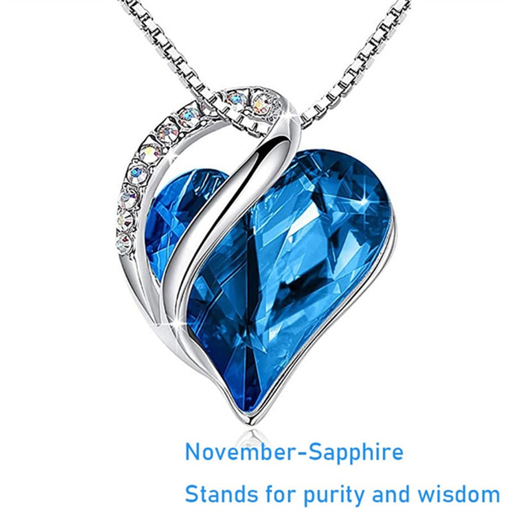 Pendant Heart Gifts for Women Jewelry Love Crystal Necklaces & Pendants