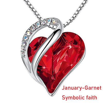 Pendant Heart Gifts for Women Jewelry Love Crystal Necklaces & Pendants