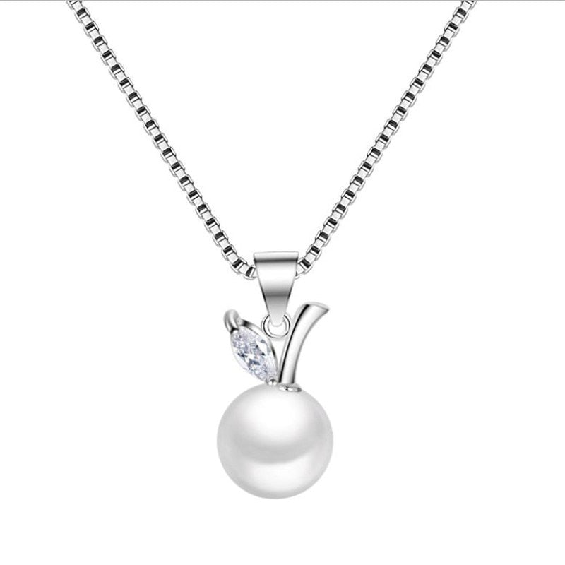 Classic Crystal Pearl Pendant Necklace For Women Jewelry Trend Choker Necklace