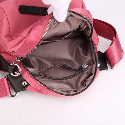 Waterproof Nylon Shoulder Bag For Women Wide Strap Bag Good Quality Shoulder Bag Soft Shell Bag    067-AA3-0021