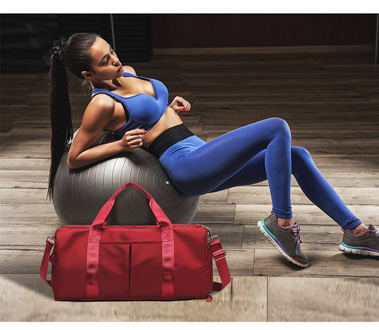 Dry Separated Gym Bag Waterproof Travel Bag with Shoes Compartment Sport Bag for Workout Travel Sports Yoga   067-AB0-0002