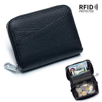 Small Genuine Leather Coin Wallet for Women RFID Blocking Card Holder Clutch Mini Handbag  067-AA9-0001