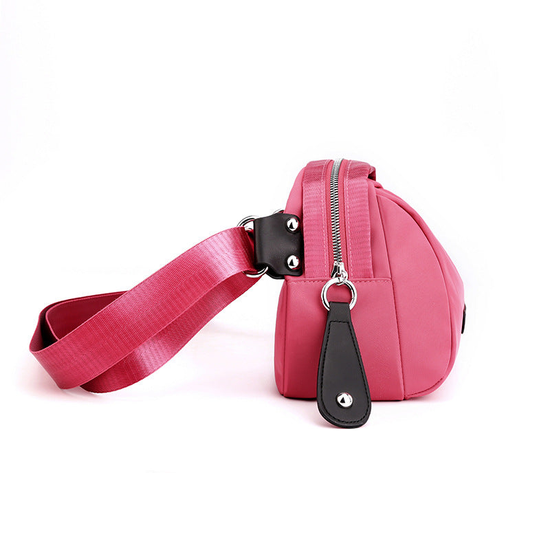 Waterproof Nylon Shoulder Bag For Women Wide Strap Bag Good Quality Shoulder Bag Soft Shell Bag    067-AA3-0021