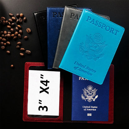 Passport Holder with Vaccine Card Slot, Multifunctional Leather Card Case Travel Accessories   070-AA3-0004