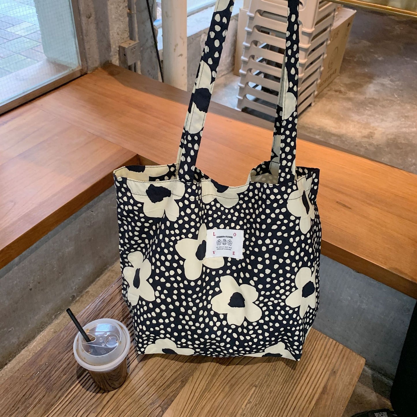 Large Capacity Women Thin Cloth Shoulder Bag Retro Floral School girl's Book Tote Handbags Vintage Female Grocery Shopping Bags   067-AA3-0013