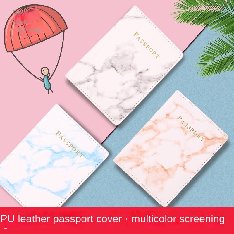 Fashion Women Men Passport Cover Pu Leather Marble Style Travel Id Credit Card Passport Holder Pocket Wallet Purse Bags Pouch 070-AA3-0001