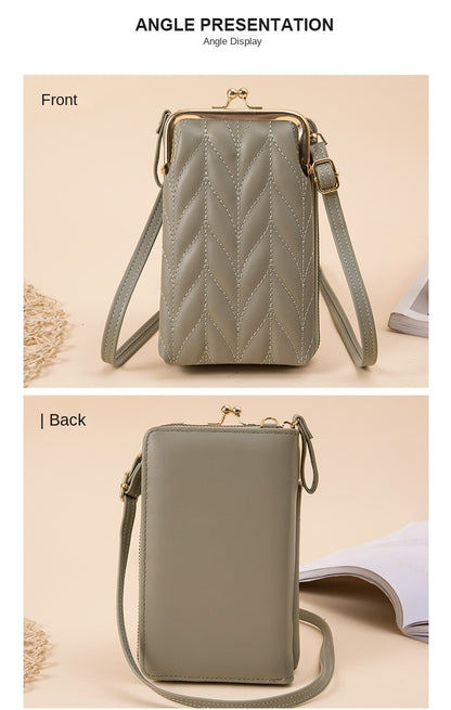 Crossbody Bags Mobile Phone Wallet Bags, Mini Shoulder Bag with Strap & Card Slots for Women Girl ,Green   067-AA3-0018