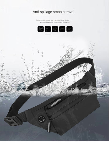 Waterproof Men Sport Waist Bag Reflective Zipper Chest Packs   067-AB2-0001