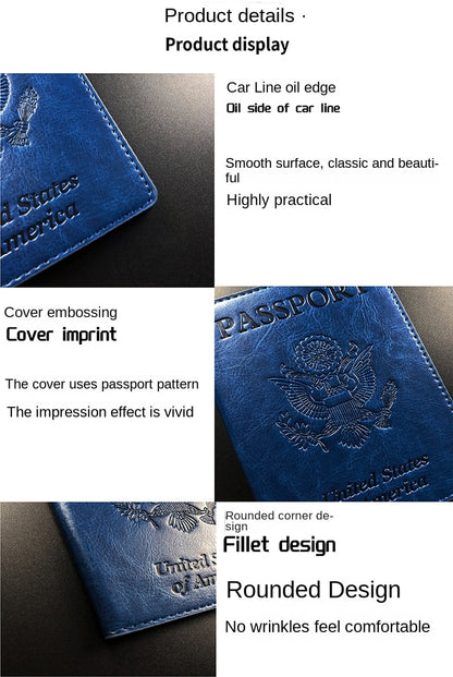 Passport Holder with Vaccine Card Slot, Multifunctional Leather Card Case Travel Accessories   070-AA3-0004