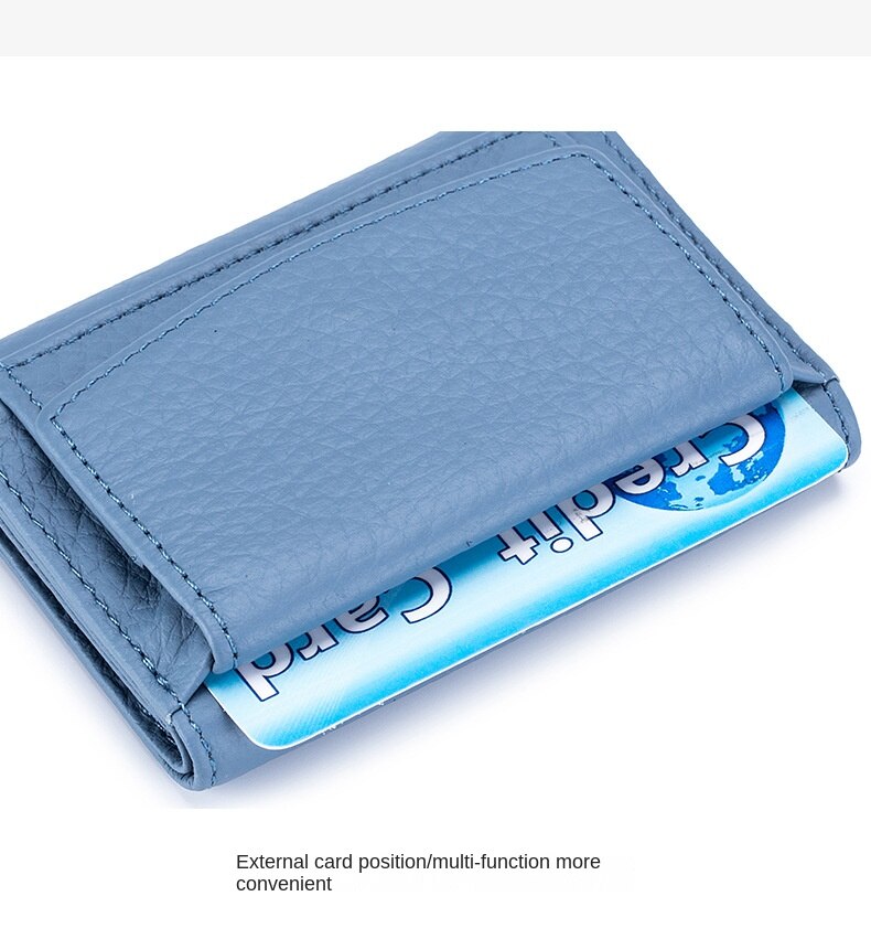 Small Genuine Leather Coin Wallet for Women RFID Blocking Card Holder Clutch Mini Handbag    067-AA9-0002