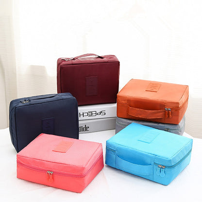 Simple Color Outdoor Makeup Bags Women Cosmetic Bag Make Up Organizer Toiletry Storage Travel Pouch