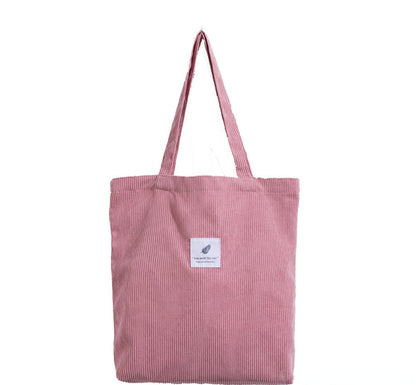 Corduroy Tote Bag Shoulder Bags Messenger Bag Lightweight Handbag Grocery Bag Women Cute Tote Bag Travel Bag for Women 067-AA3-0007